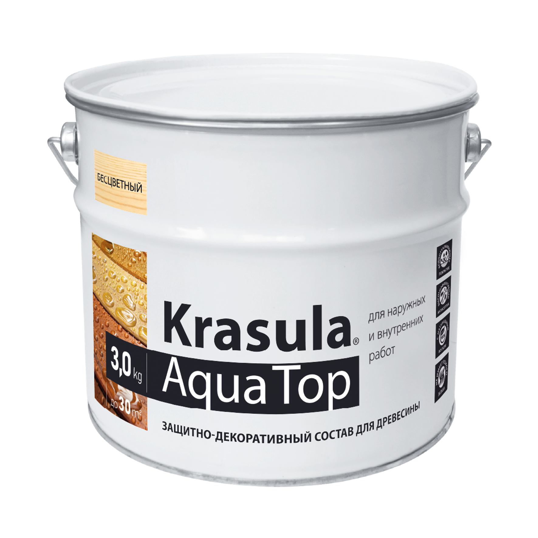 Защитно-декоративный состав для древесины «Krasula» - Aqua Top | 
